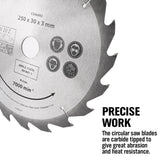 Cutters: 4x 250MM Circular Saw Blade 20T Disc Saw Blade Wood Timber Cutting 30/20/16mm