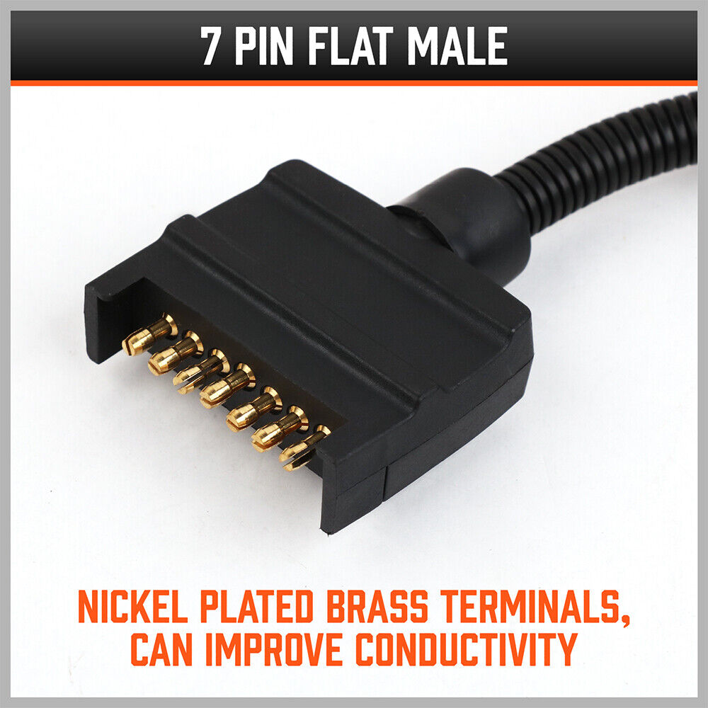 Automotive Repair & Speciality Tools: 7 Pin Flat Plug to 12 Pin Flat Female Socket Adaptor Trailer Caravan Connector