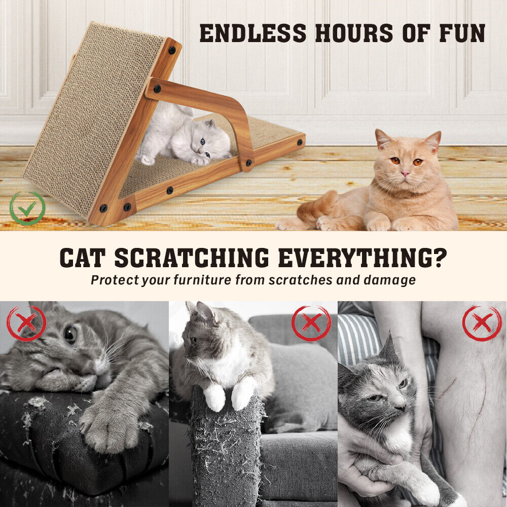 Cat Scratchers: VaKa Cat Scratching Scratcher Board Cat Tree Pad Lounge Toy Corrugated Cardboard