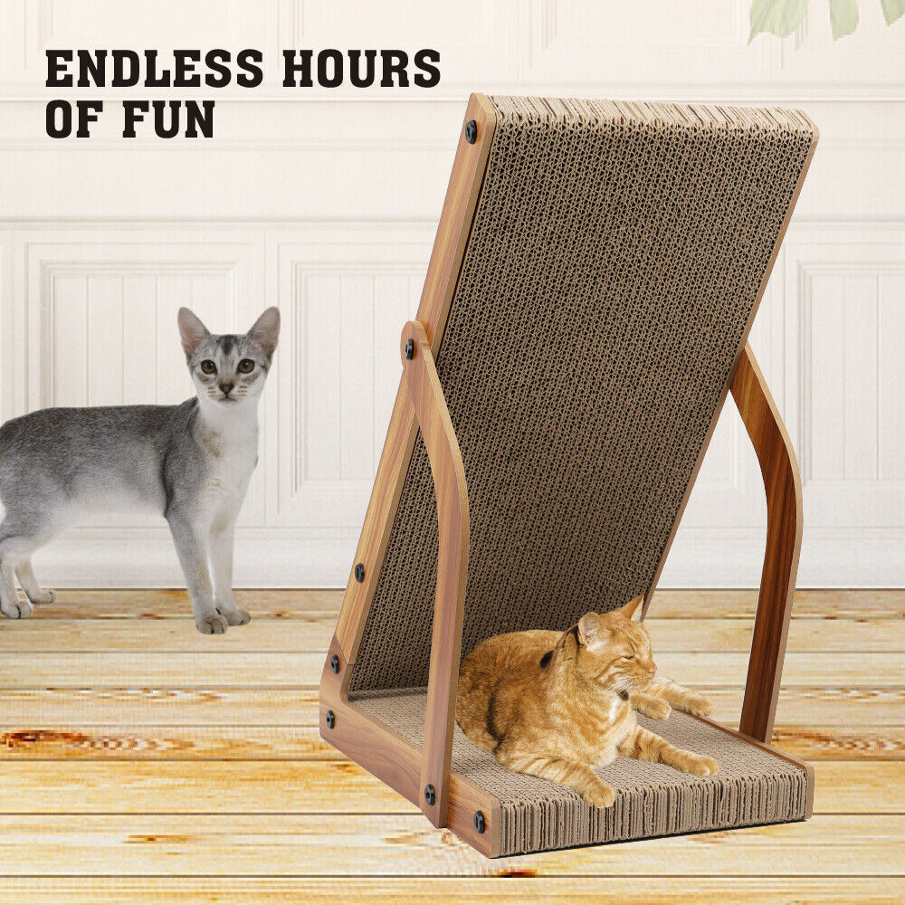 Cat Scratchers: VaKa Cat Scratching Scratcher Board Cat Tree Pad Lounge Toy Corrugated Cardboard