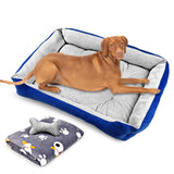Dog Beds: Vaka Navy Dog Bed Pet Cat Calming Floor Mat Sleeping Cave Washable Extra Large 29701