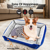 Dog Beds: Vaka Navy Dog Bed Pet Cat Calming Floor Mat Sleeping Cave Washable Extra Large 29701