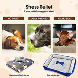 Dog Beds: Vaka Navy Dog Bed Pet Cat Calming Floor Mat Sleeping Cave Washable Extra Large 29701