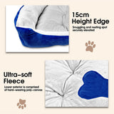 Dog Beds: Vaka Navy Dog Bed Pet Cat Calming Floor Mat Sleeping Cave Washable Extra Large 29701