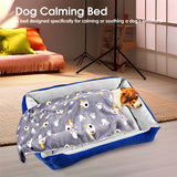 Dog Beds: Vaka Navy Dog Bed Pet Cat Calming Floor Mat Sleeping Cave Washable Extra Large 29701