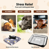 Dog Beds: Vaka Navy Dog Bed Pet Cat Calming Floor Mat Sleeping Cave Washable Extra Large 29704