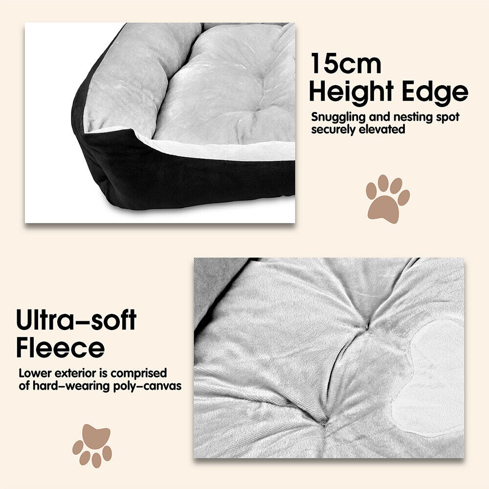 Dog Beds: Vaka Navy Dog Bed Pet Cat Calming Floor Mat Sleeping Cave Washable Extra Large 29704