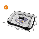 Dog Beds: Vaka Navy Dog Bed Pet Cat Calming Floor Mat Sleeping Cave Washable Extra Large 29705