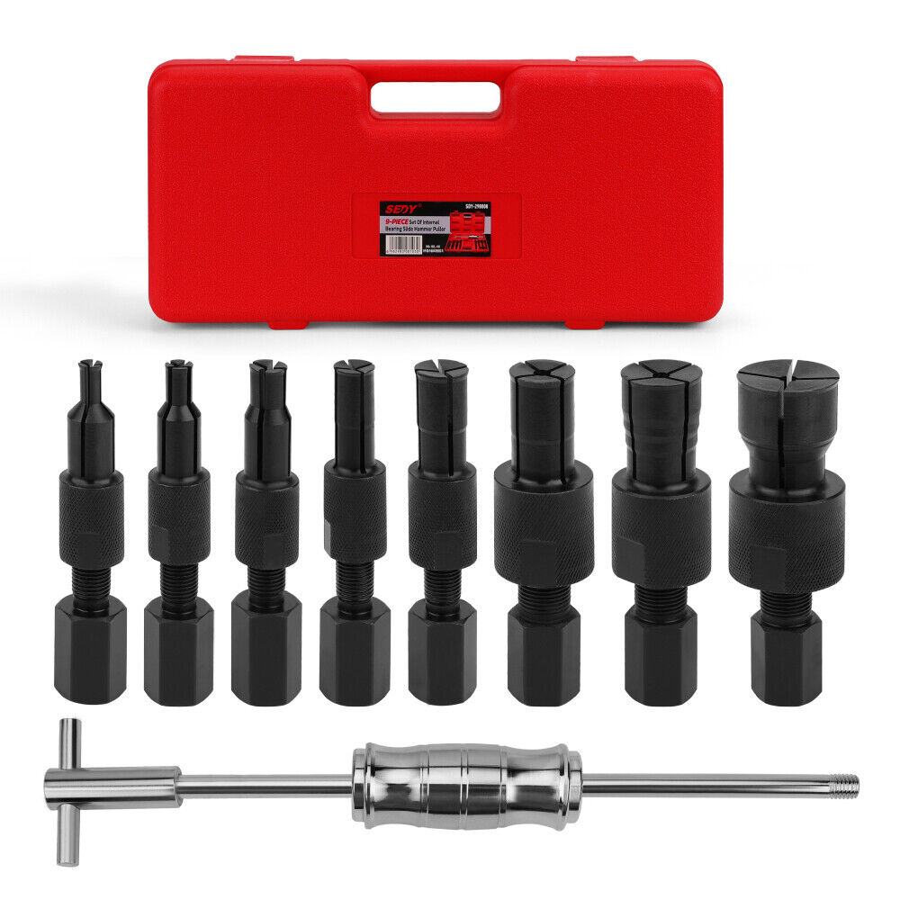 Hammers: SEDY 9Pcs Inner Bearing Puller Set Slide Hammer Internal Blind Hole Remover Tool