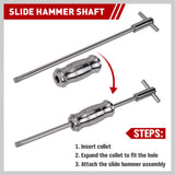 Hammers: SEDY 9Pcs Inner Bearing Puller Set Slide Hammer Internal Blind Hole Remover Tool