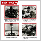 Hammers: SEDY 9Pcs Inner Bearing Puller Set Slide Hammer Internal Blind Hole Remover Tool
