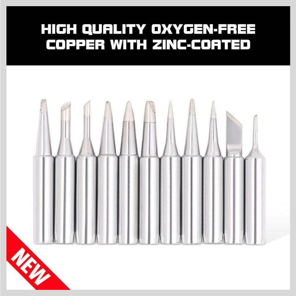 Heat Guns: 11Pc Soldering Iron Tips Solder Rework Lead Free Hakko Soldering Station AU
