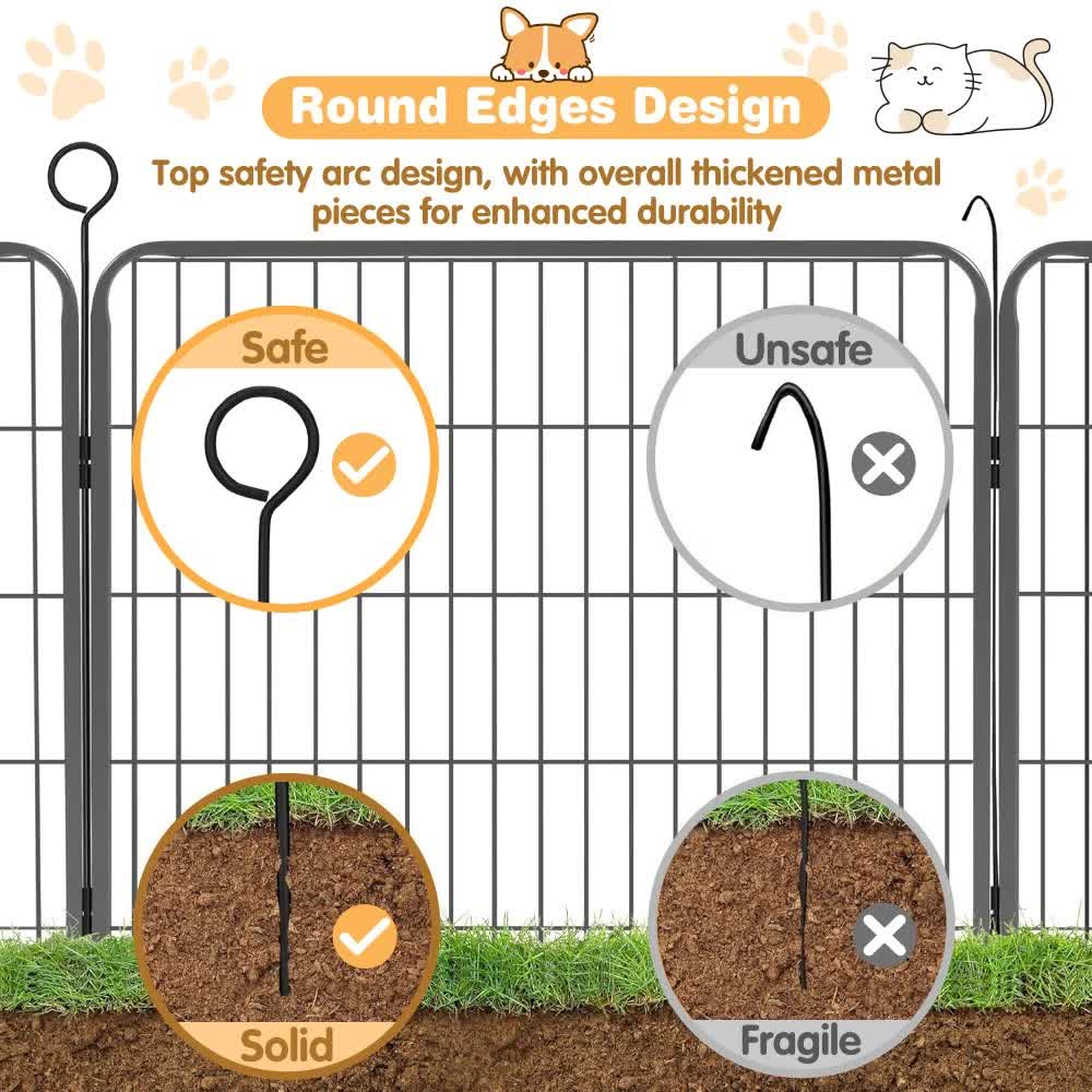 Dog Kennels: Pet Dog Playpen Puppy Exercise Cage Enclosure Fence Metal Outdoor 8 Panel