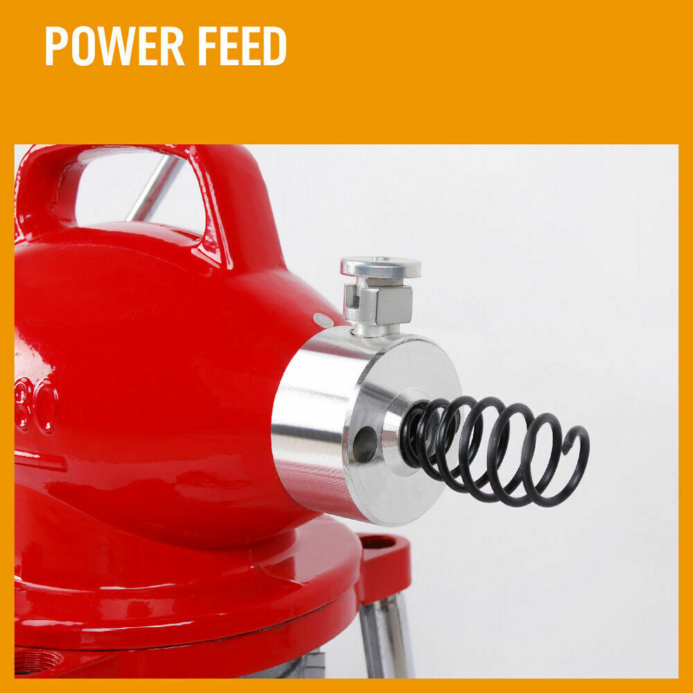 Sewage Pumps: 400W Drain Cleaner Electric Eel Rigid Plumbing Sewerage Pipe Machine 6 Cutters