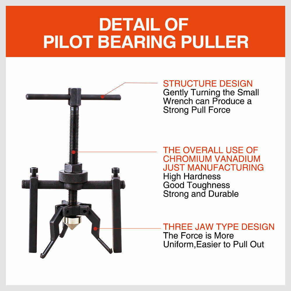 Chainsaws: Pilot Bearing Puller 3 Jaws Bushing Gear Extractor Motorcycle Remover Heavy Duty