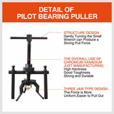 Chainsaws: Pilot Bearing Puller 3 Jaws Bushing Gear Extractor Motorcycle Remover Heavy Duty