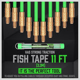 Hand Tools: SWANLAKE 11FT/3.3M Fiberglass Running Wire, Pull Push Rod, Fish Tape Cable Coaxial Electrical Fish Tape Pull Push Kit