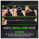 Hand Tools: SWANLAKE 11FT/3.3M Fiberglass Running Wire, Pull Push Rod, Fish Tape Cable Coaxial Electrical Fish Tape Pull Push Kit