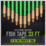 Hand Tools: SWANLAKE 33 FT/10M Fiberglass Running Wire, Pull Push Rod, Fish Tape Cable Coaxial Electrical Fish Tape Pull Push Kit