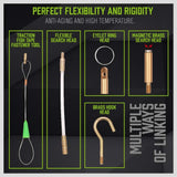 Hand Tools: SWANLAKE 33 FT/10M Fiberglass Running Wire, Pull Push Rod, Fish Tape Cable Coaxial Electrical Fish Tape Pull Push Kit