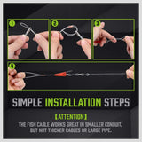 Hand Tools: SWANLAKE 33 FT/10M Fiberglass Running Wire, Pull Push Rod, Fish Tape Cable Coaxial Electrical Fish Tape Pull Push Kit