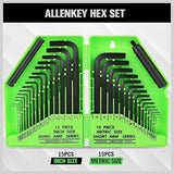 Hand Tools: SWANLAKE 32PCS Hex Key Set, Allen Wrench Set Inch/Metric MM(0.7mm-10mm) SAE(0.028"-3/8)