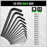 Hand Tools: SWANLAKE 32PCS Hex Key Set, Allen Wrench Set Inch/Metric MM(0.7mm-10mm) SAE(0.028"-3/8)