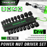 Outdoor Play Equipment: Swanlake 20Pcs Garden Tools Power Nut Driver Set Impact Drill SAE and Metric(will be no tracking)