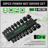 Outdoor Play Equipment: Swanlake 20Pcs Garden Tools Power Nut Driver Set Impact Drill SAE and Metric(will be no tracking)