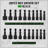 Hand Tools: SWANLAKE GARDEN TOOLS (letter with no tracking)SWANLAKE 20PCS Power Nut Driver Set for Impact Drill, 1/4” Hex Head Drill Bit SAE and Metric