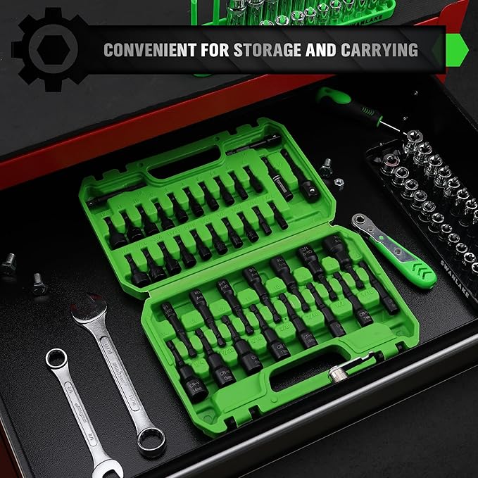 Hand Tools: SWANLAKE SWANLAKE 39PCS Magnetic Hex Nut Driver Master Kit,1/4" Quick-Change Hex Shank, SAE & Metric Power Nuts Driver Drill Bit Tools Set,Cr-V Steel