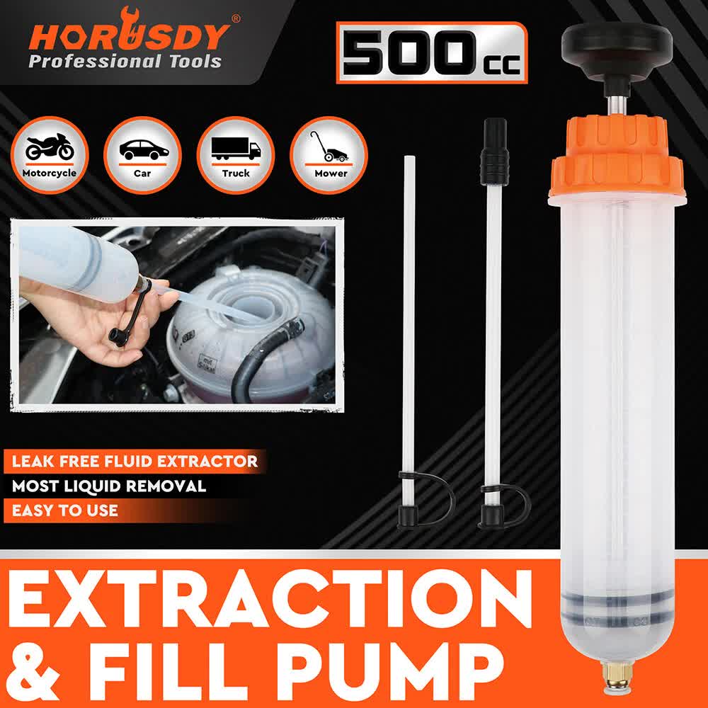 Hand Tools: HORUSDY 500ML Oil Suction Syringe Style Manual Pump Oil Brake Fluid Extractor