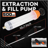 Hand Tools: HORUSDY 500ML Oil Suction Syringe Style Manual Pump Oil Brake Fluid Extractor