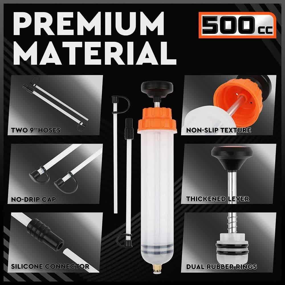 Hand Tools: HORUSDY 500ML Oil Suction Syringe Style Manual Pump Oil Brake Fluid Extractor