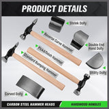 Hand Tools: SWANLAKE GARDEN TOOLS 7 Piece Auto Body Repair Kit, Auto Body Tools, Auto Body Repair Tools with Carbon Steel Hammer Heads (SW-66076)