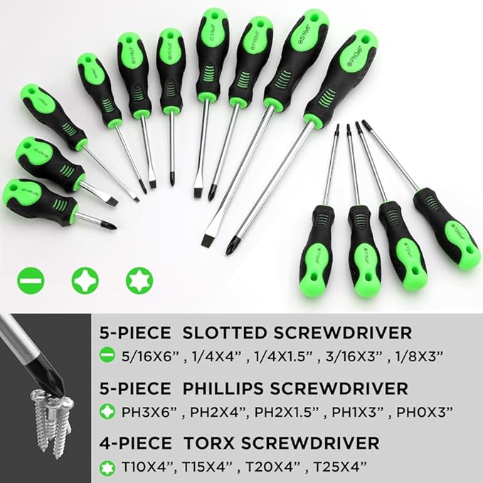 Hand Tools: SWANLAKE 86PCS Magnetic Screwdriver Set,Includes Slotted/Phillips/Torx Mini Precision Screwdriver, Replaceable Screwdriver Bits and nut drivers With Sturdy tool box