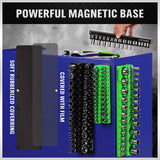 Tool Sockets: SWANLAKE 4Pc Magnetic Socket Organizer Tray 3/8" 1/4" SAE Metric Socket Holder