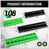 Tool Sockets: SWANLAKE 4Pc Magnetic Socket Organizer Tray 3/8" 1/4" SAE Metric Socket Holder