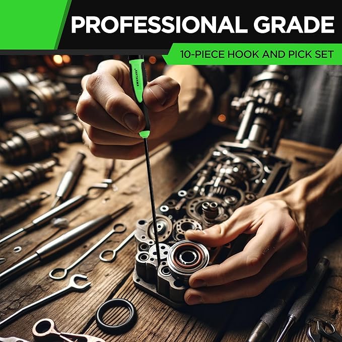 Hand Tools: SWANLAKE 10-Piece Pick and Hook Set, Pick Tool Set for Car Auto Oil Seal/O-Ring Seal Gasket Pick Mini Hooks Puller Remover