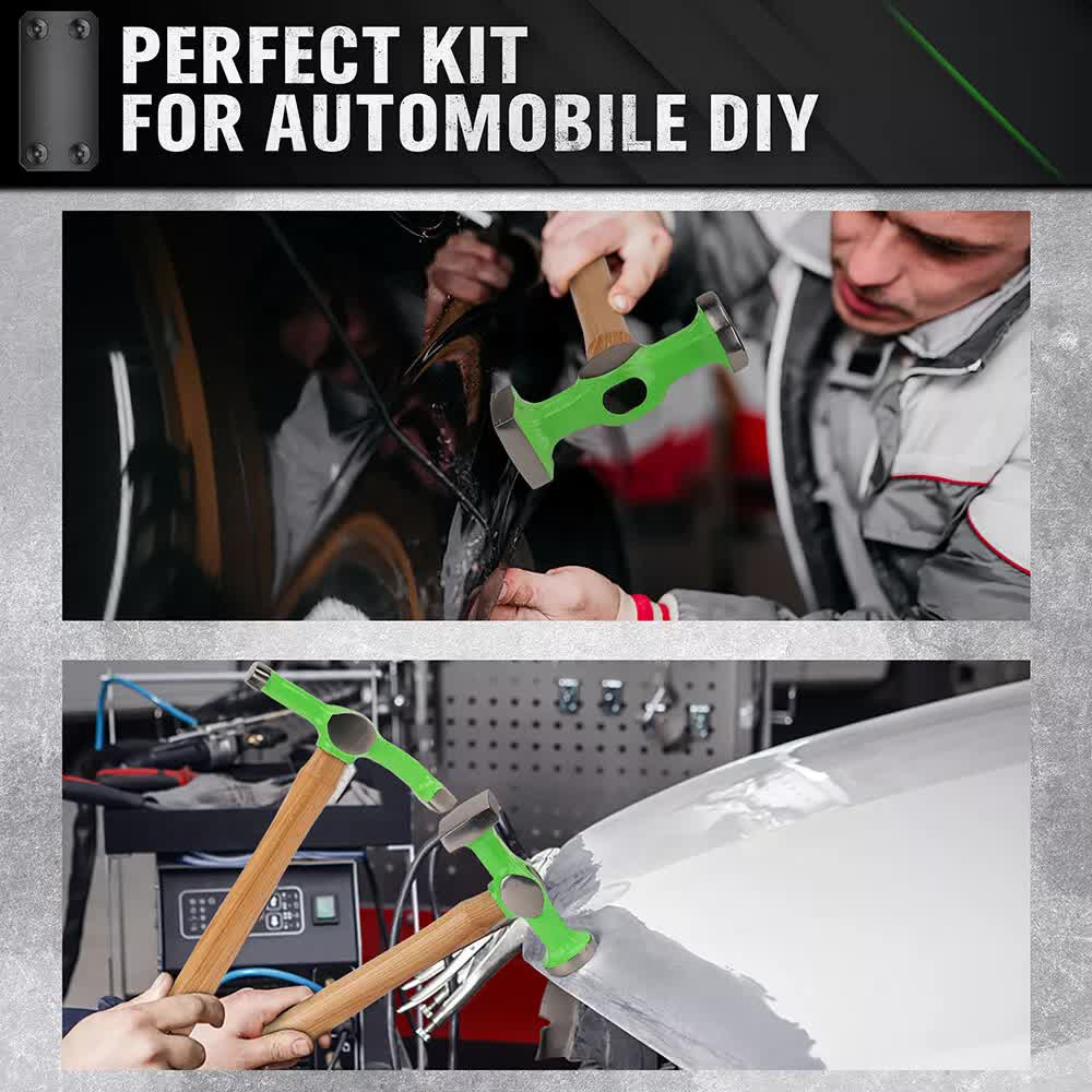 Hand Tools: 9-Piece Garden Tools Auto Body Hammer Dolly Set Car Body Dent Repair Tool Case