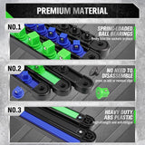 Hand Tools: SWANLAKE 6-Piece Swivel Socket Organiser Set, 1/4-Inch x 26 Clips, 3/8-Inch x 26 Clips, 1/2-Inch x 22 Clips, Premium Quality Socket Storage Holders