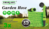 Garden Hoses: 25FT Water Garden Hose Flexible Expandable Pipe Car Wash W/ Spray Nozzle Gun
