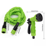 Garden Hoses: 25FT Water Garden Hose Flexible Expandable Pipe Car Wash W/ Spray Nozzle Gun