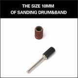 Sanding Accessories: 51Pc Sanding Bands Drum Sleeve Set 120 Grits Mandrel Dremel Rotary Kit 3mm Shank