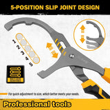 Hand Tools: Adjustable Oil Filter Wrench Set - 9" & 12" Pliers for Cars, Trucks, Motorcycles - Durable Carbon Steel, Ergonomic Grip, Easy Access Design