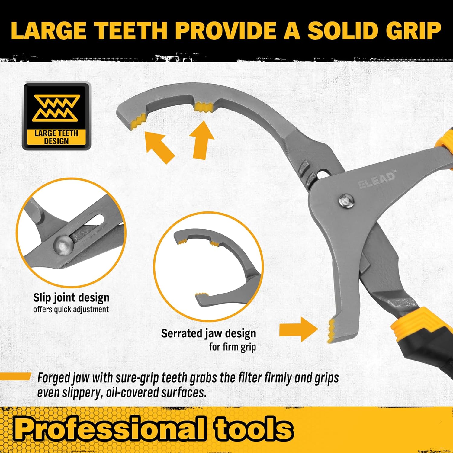 Hand Tools: Adjustable Oil Filter Wrench Set - 9" & 12" Pliers for Cars, Trucks, Motorcycles - Durable Carbon Steel, Ergonomic Grip, Easy Access Design