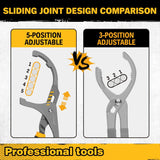 Hand Tools: Adjustable Oil Filter Wrench Set - 9" & 12" Pliers for Cars, Trucks, Motorcycles - Durable Carbon Steel, Ergonomic Grip, Easy Access Design