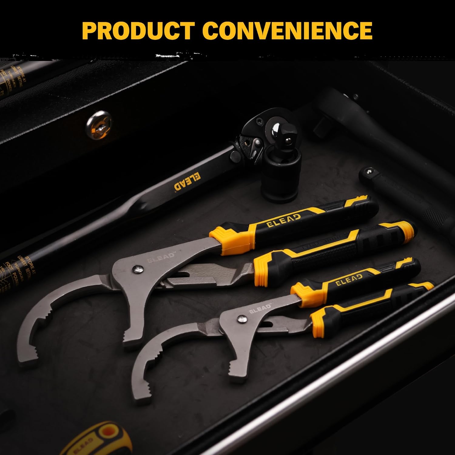 Hand Tools: Adjustable Oil Filter Wrench Set - 9" & 12" Pliers for Cars, Trucks, Motorcycles - Durable Carbon Steel, Ergonomic Grip, Easy Access Design