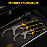 Hand Tools: Adjustable Oil Filter Wrench Set - 9" & 12" Pliers for Cars, Trucks, Motorcycles - Durable Carbon Steel, Ergonomic Grip, Easy Access Design