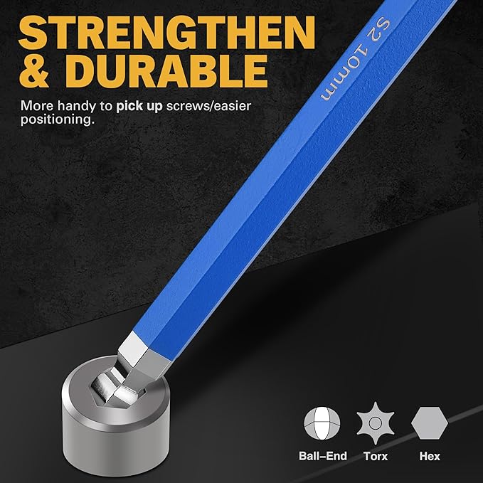 Hand Tools: ELEAD Jumbo Hex Key Allen Wrench Set | 13-Piece Metric 2-19mm | Long Ball End Durable CR-V | Automotive | Mechanic | Furniture | Professional Grade Tools